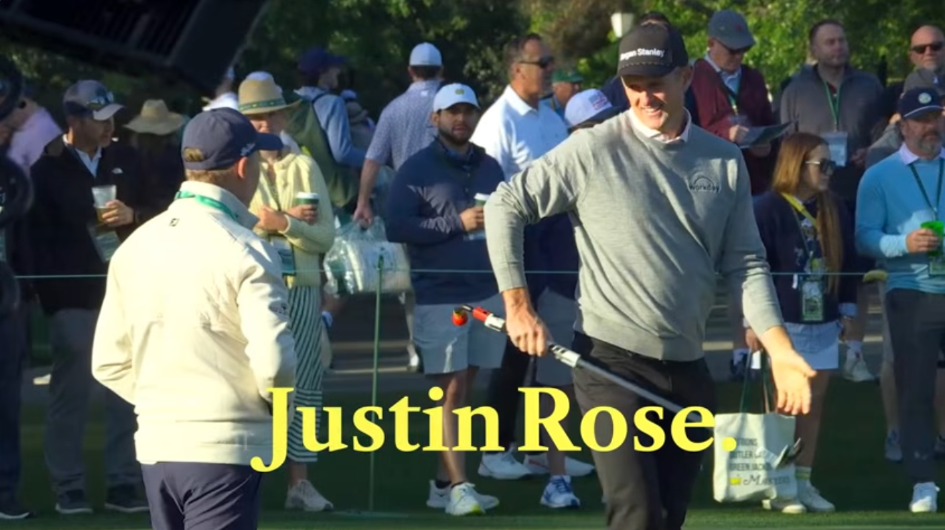 Justin Rose training with Total Golf Trainer at Augusta